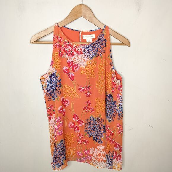 Cynthia Rowley Floral Sleeveless Top - Picture 1 of 9
